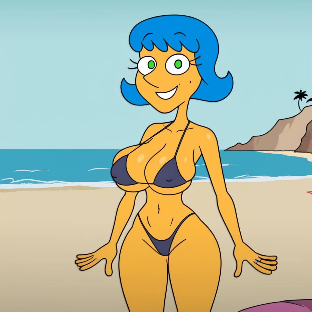 1girl,  Leslie,  blue hair on Tensor.Art