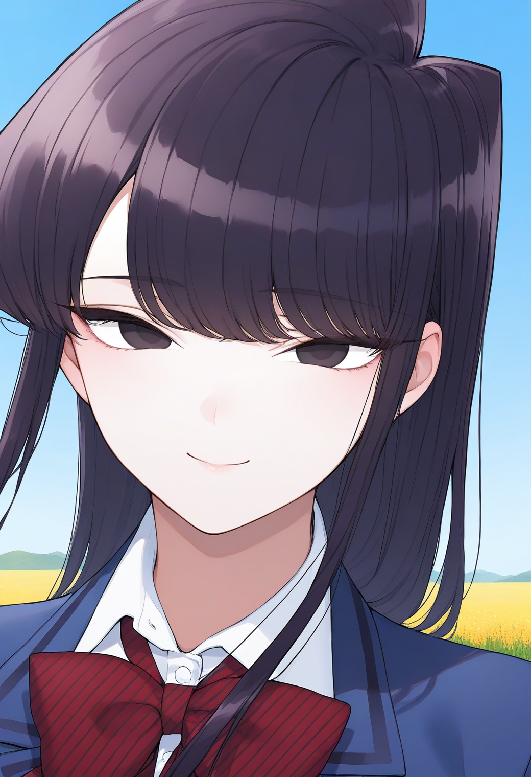 smile,  closed mouth,  komi_shouko on Tensor.Art