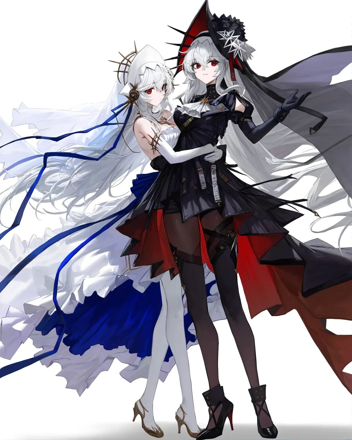 2girls,  specter the unchained \(born as one\) \(arknights\),  specter the unchained \(born as one\) \(substitute\) \(arkn...