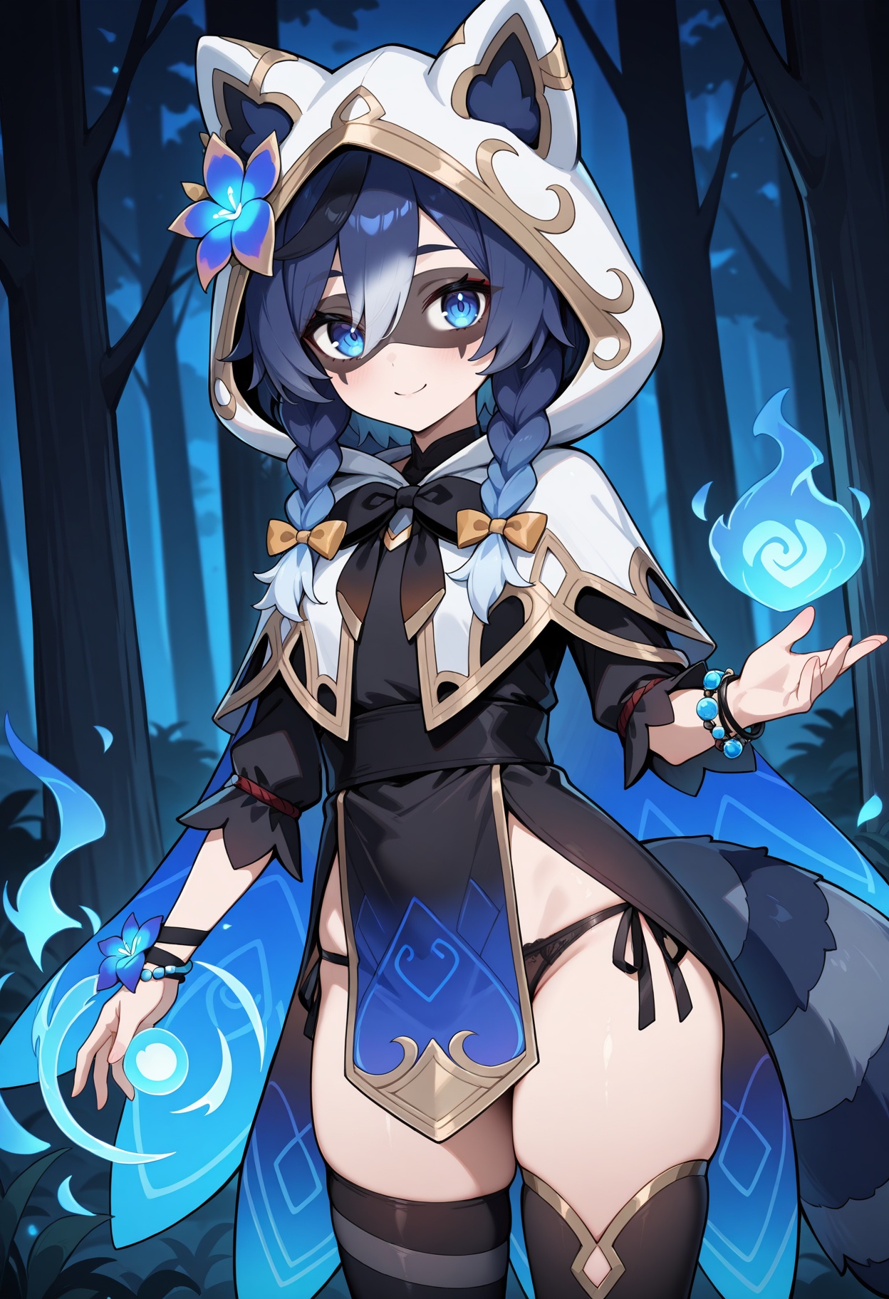 ddsnf,  multicolored hair,  blue hair on Tensor.Art