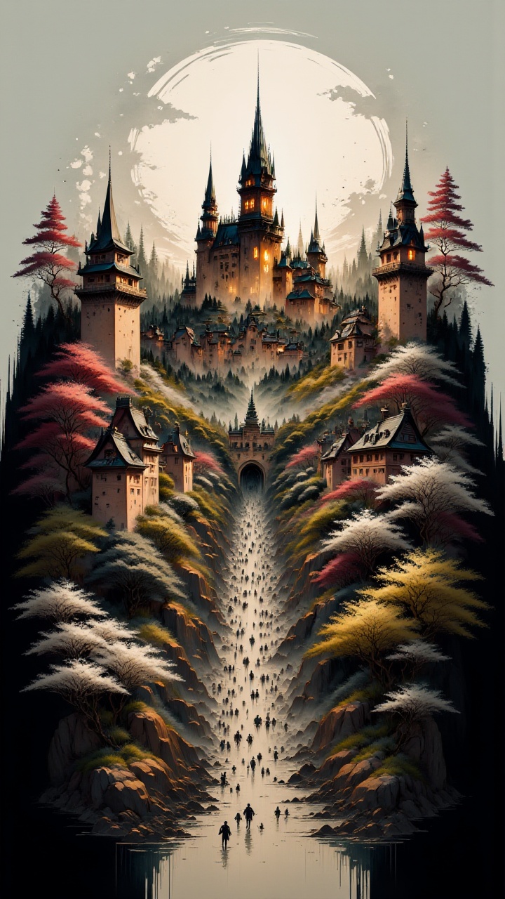 architecture art stylized by Jan Frans van Bloemen,  baroque art,  Game art on Tensor.Art