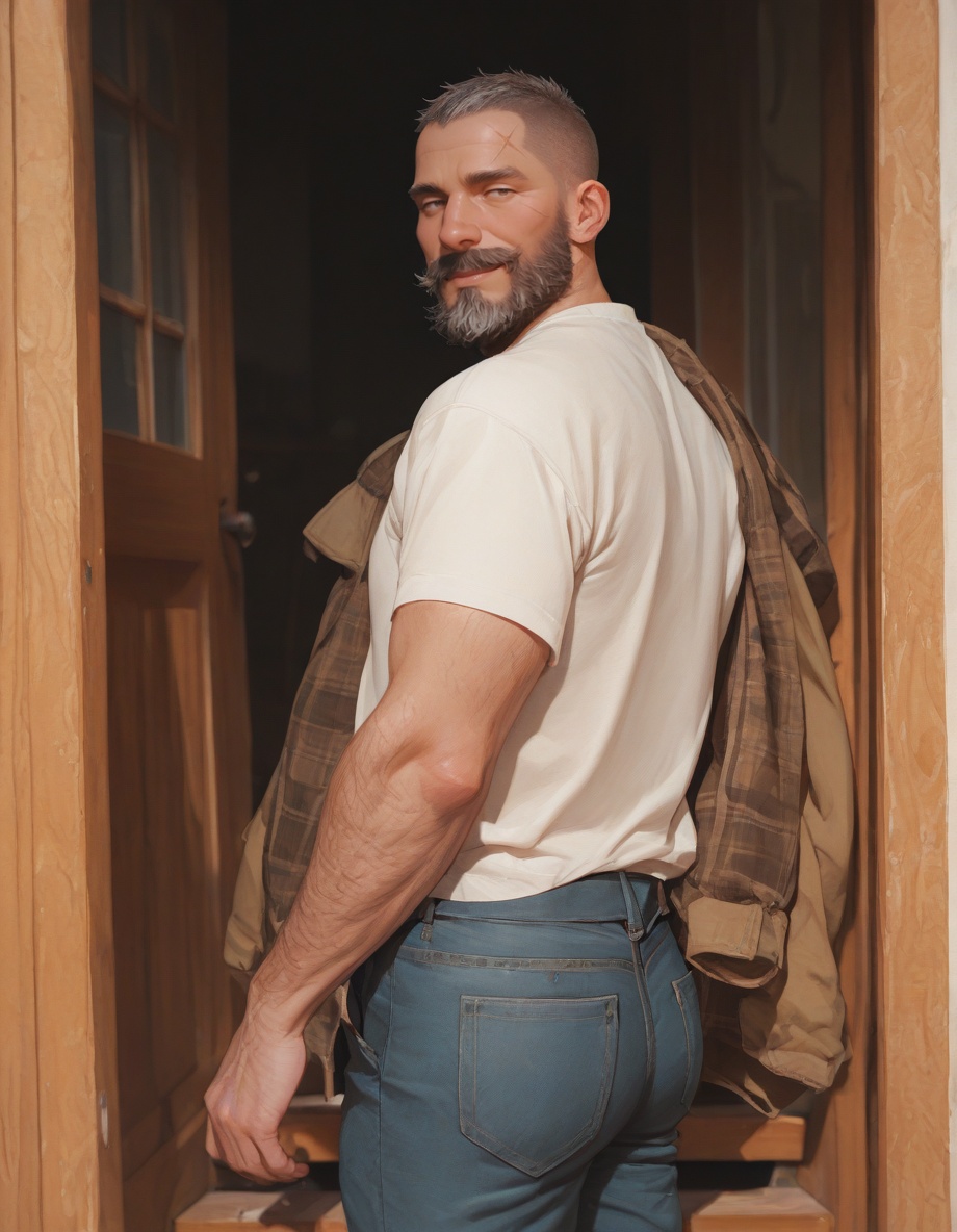 mature,  1boy,  bara on Tensor.Art