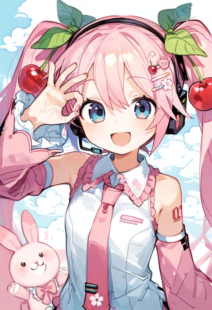 1girl,  hatsune miku,  sakura miku on Tensor.Art
