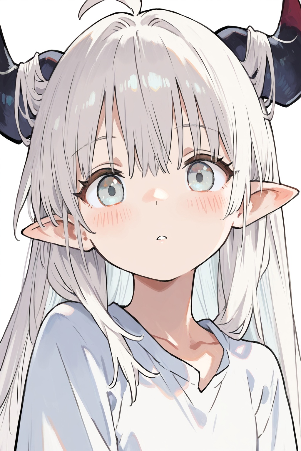 1girl,  solo,  horns on Tensor.Art