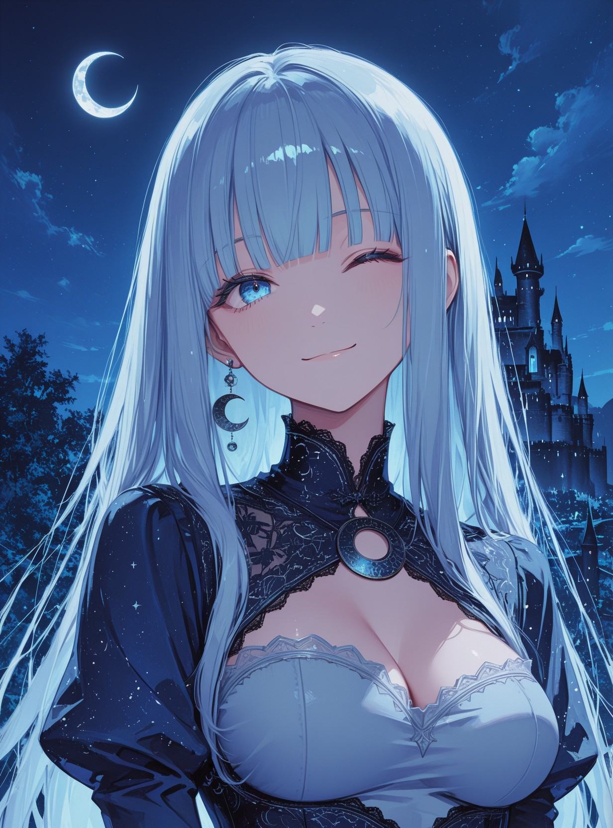 rating:safe,  moon,  1girl on Tensor.Art