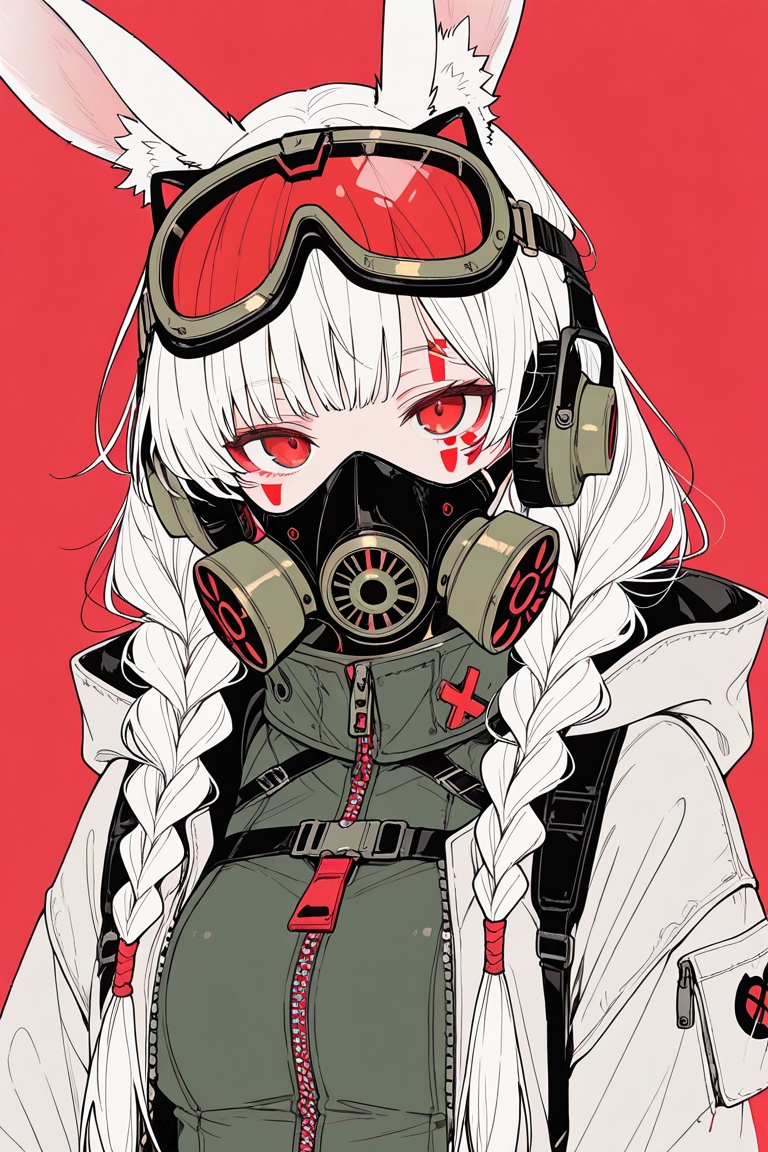 1girl,  goggles,  animal ears on Tensor.Art