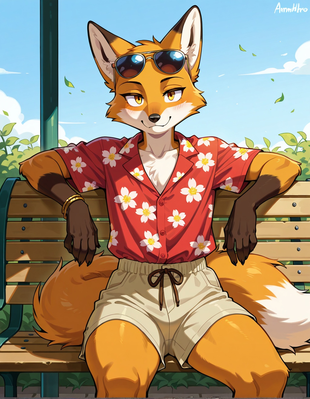 fox,  solo,  anthro on Tensor.Art