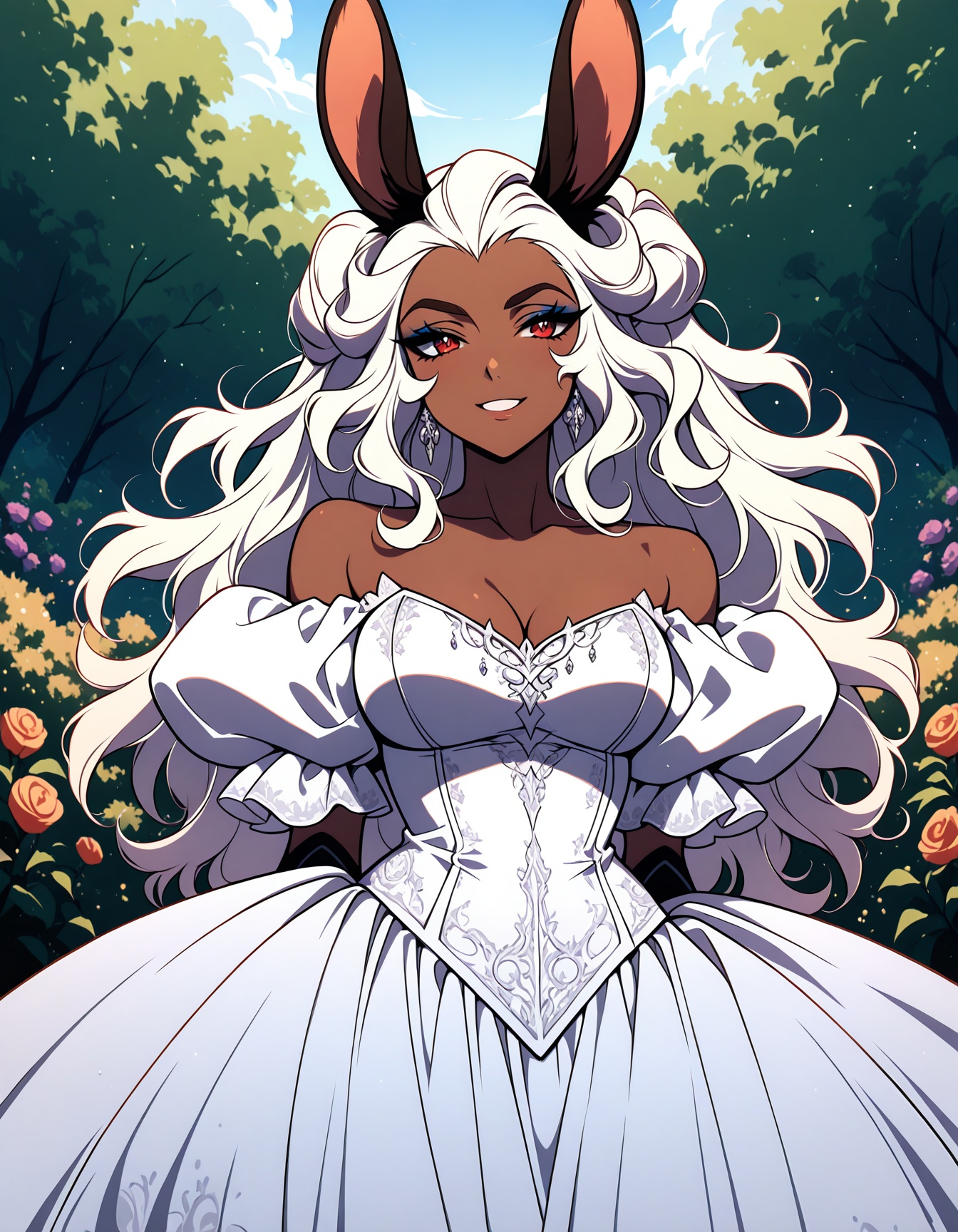 outdoors,  garden,  fran \(final fantasy\) on Tensor.Art