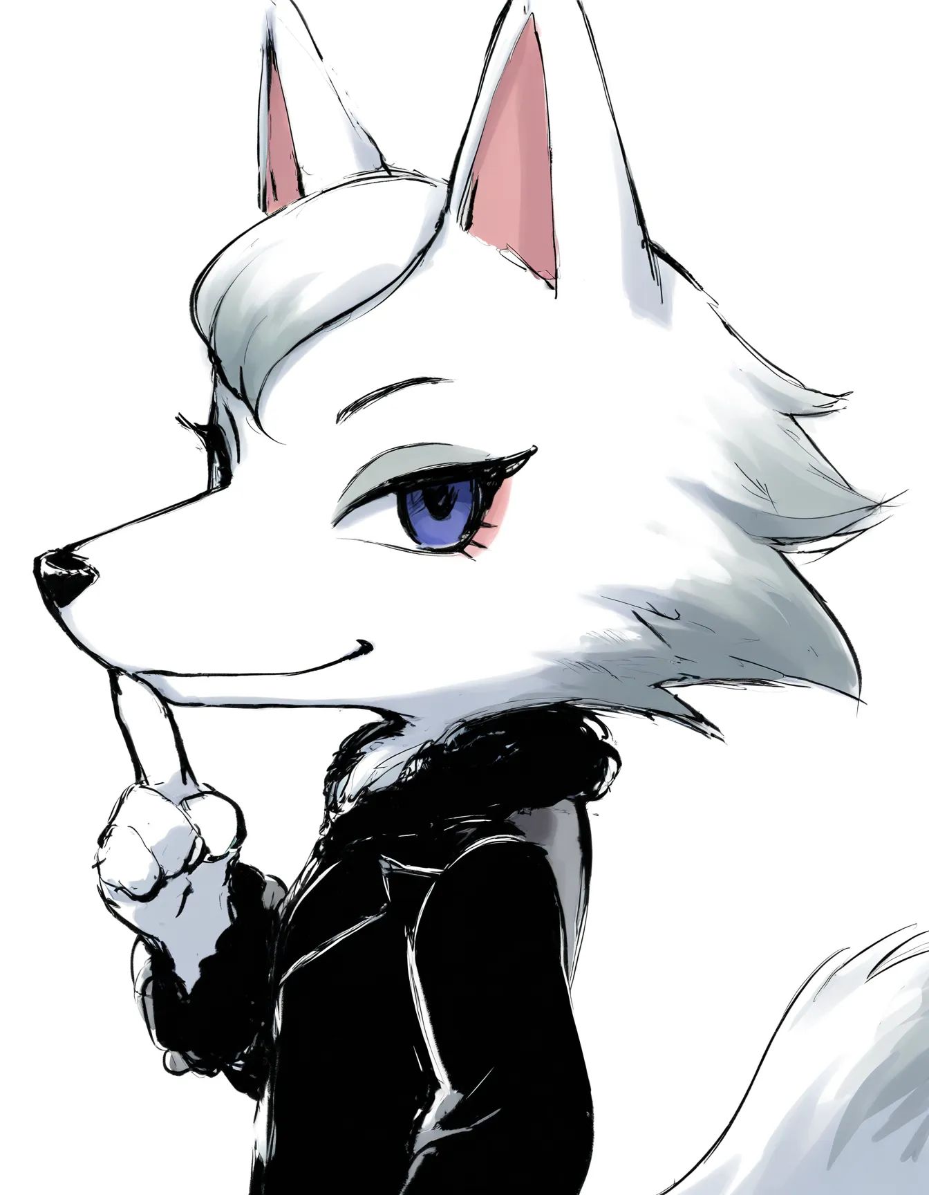 whitneyc,  wolf,  white fur on Tensor.Art