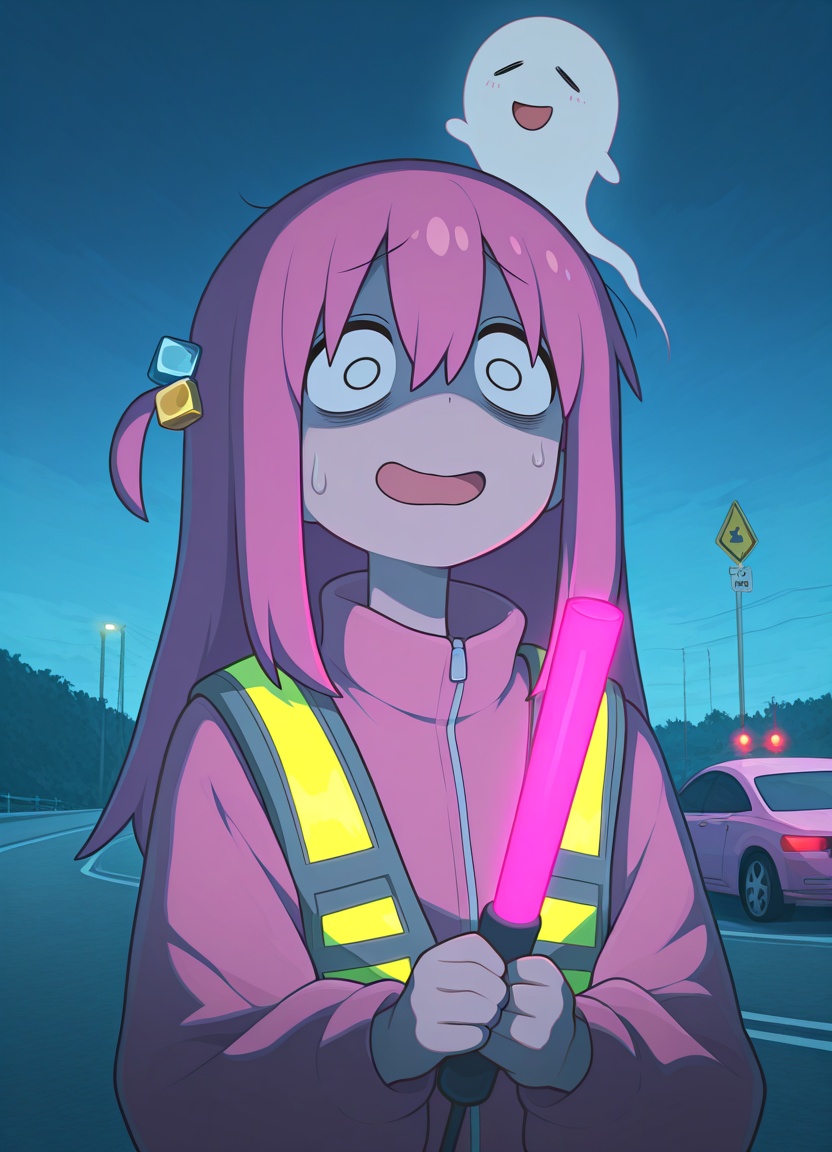 1girl,  gotou hitori,  solo on Tensor.Art