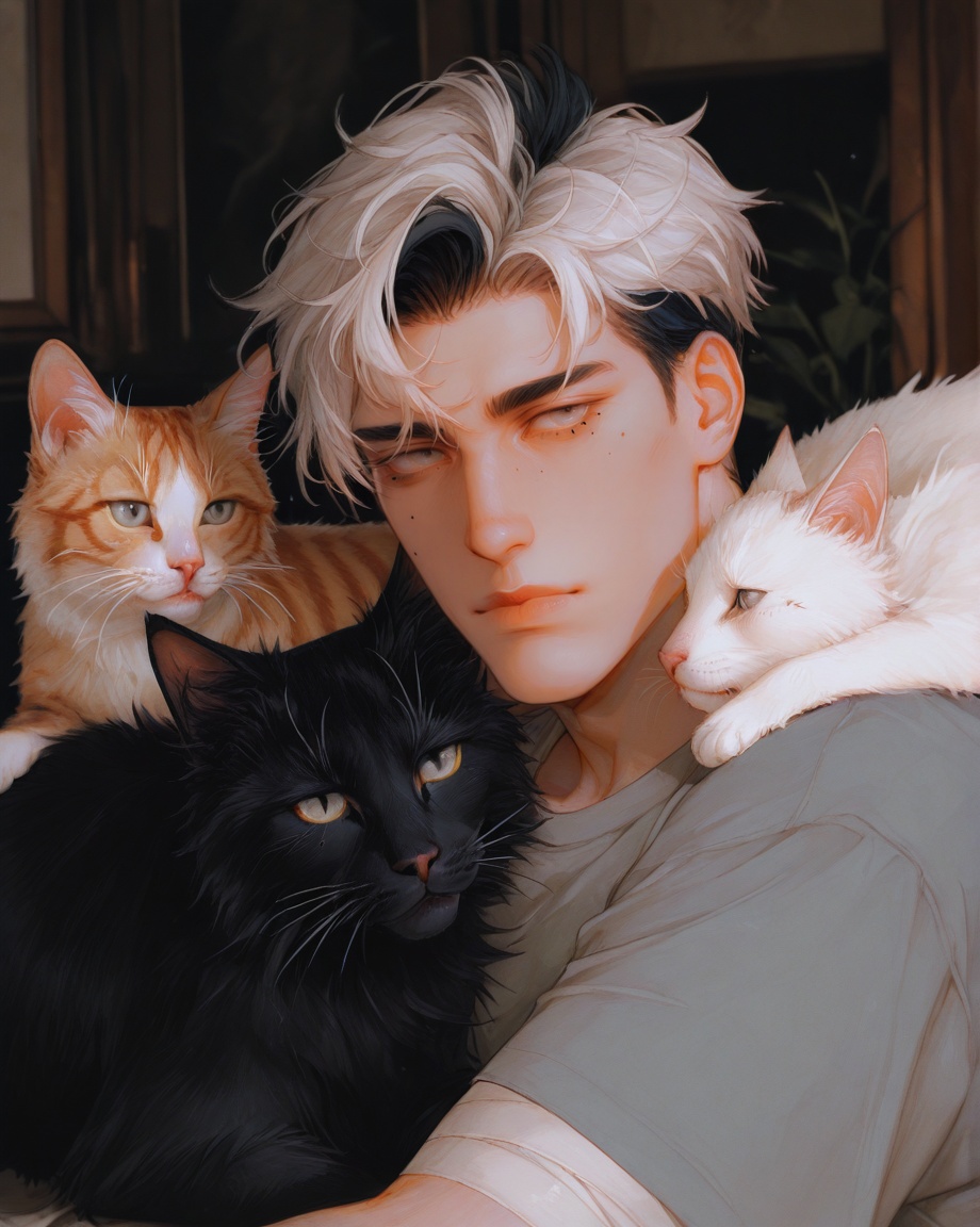 male focus,  solo,  mature on Tensor.Art