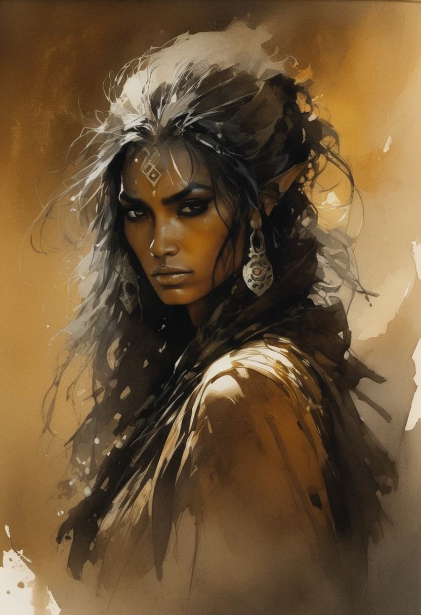 color wash,  ink wash,  illustration on Tensor.Art