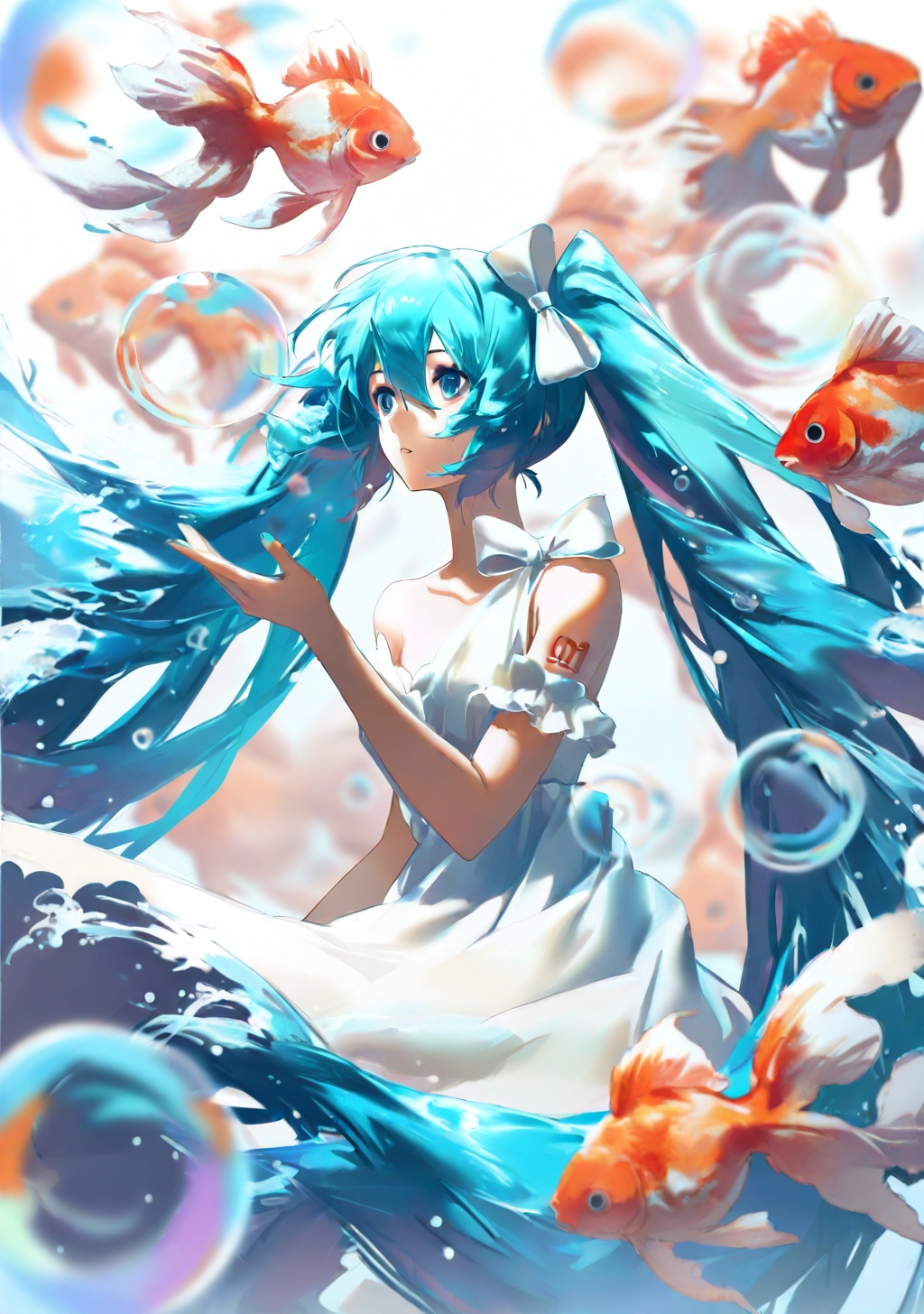1girl,  hatsune miku,  solo on Tensor.Art