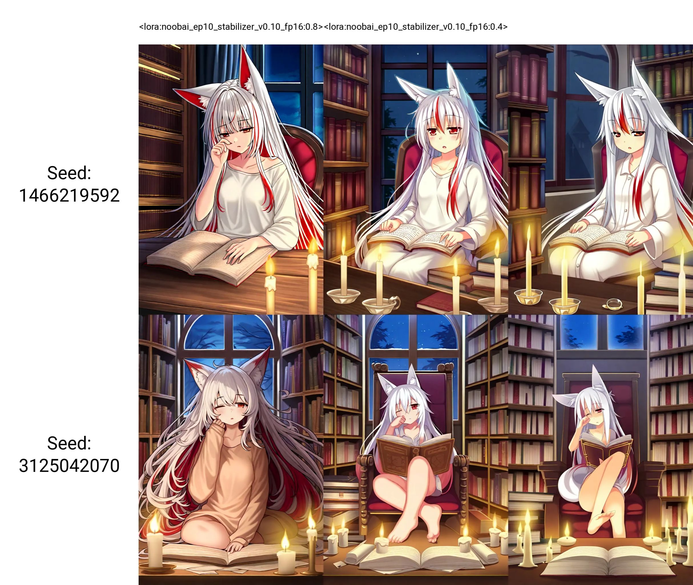 1girl,  fox ears,  red eyes on Tensor.Art