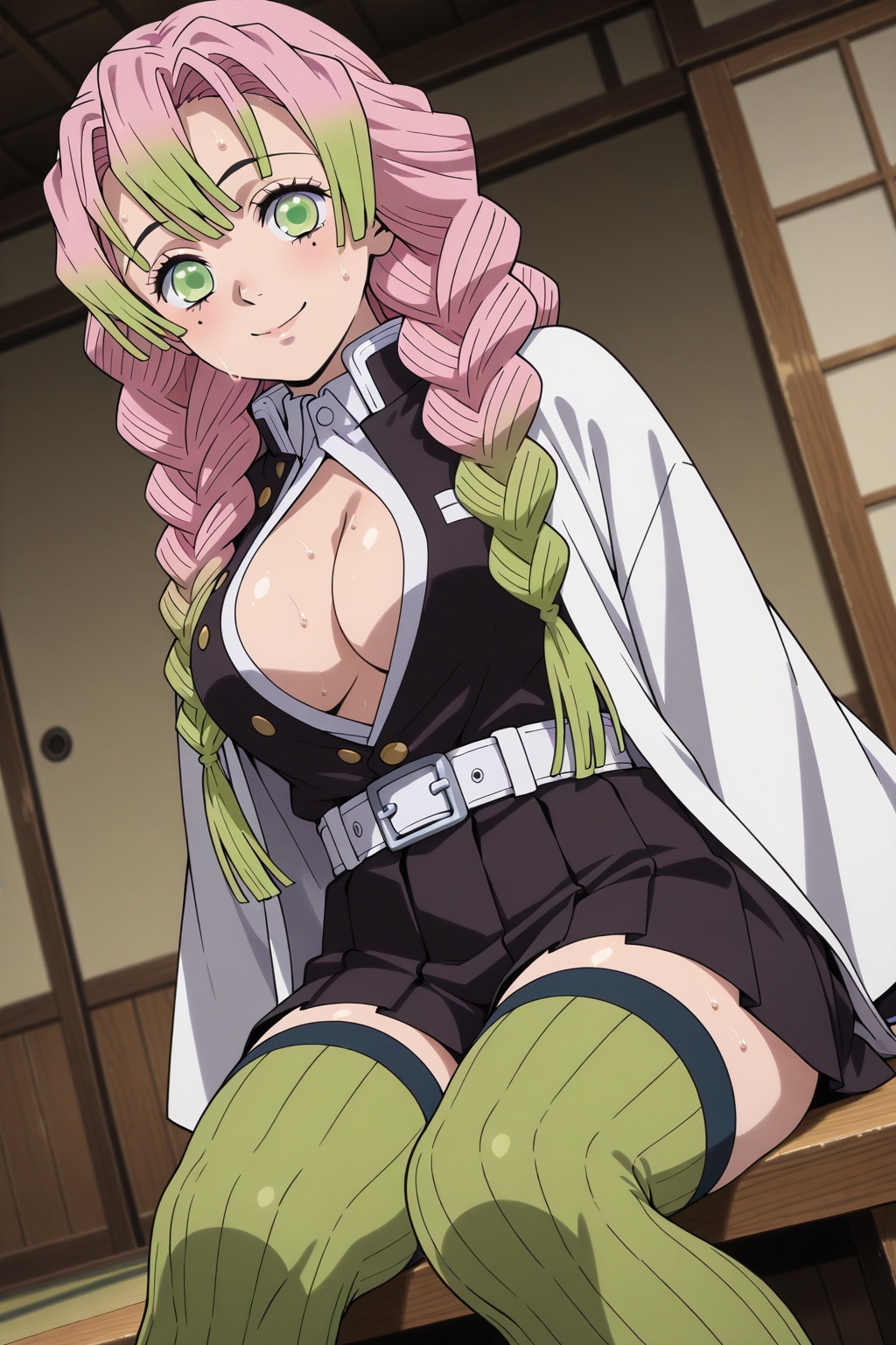 1girl,  demon_slayer_uniform,  kanroji_mitsuri on Tensor.Art