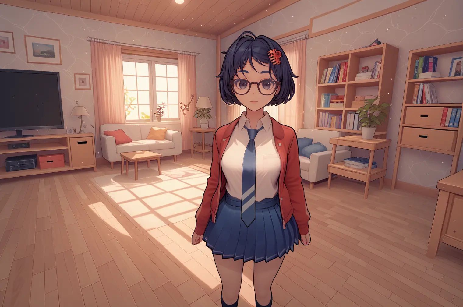 Mila,  1girl,  glasses on Tensor.Art