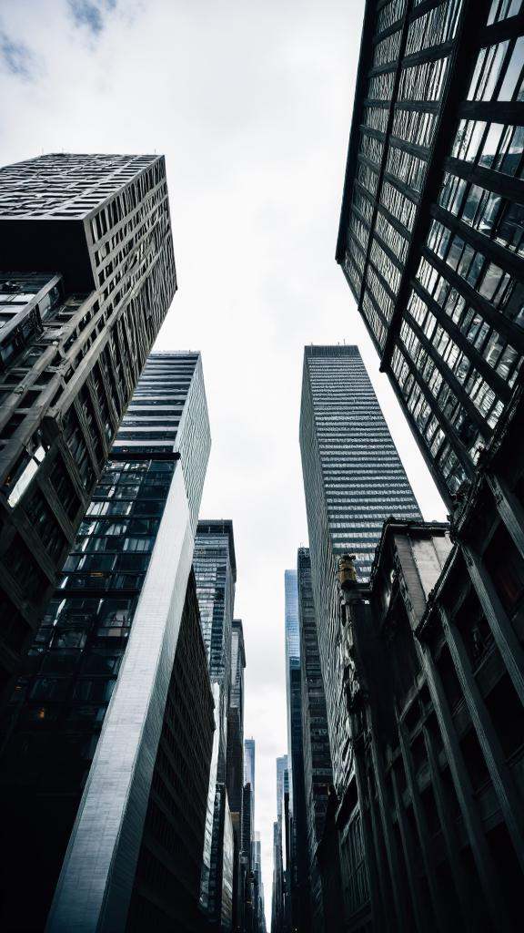 "A narrow alleyway stretching into the distance,  lined with tall buildings that loom overhead,  with a figure walking awa...