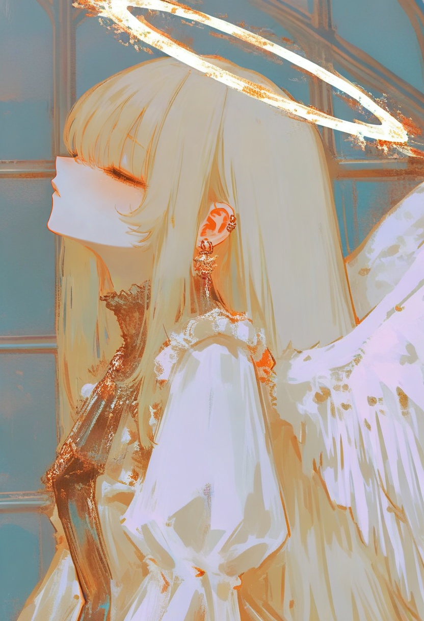 1girl,  solo,  halo on Tensor.Art