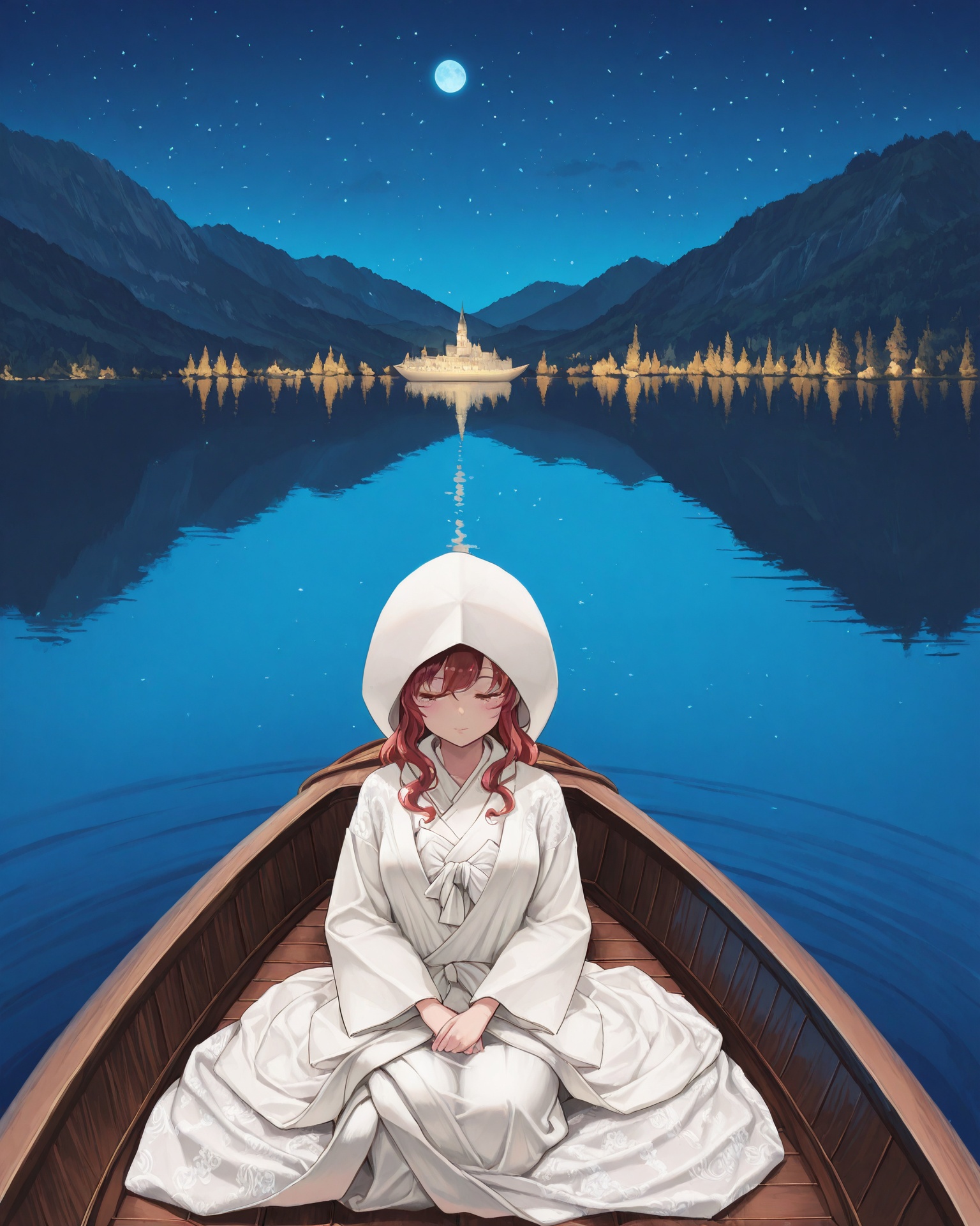 1girl,  shiromufa,  peaceful nighttime on Tensor.Art