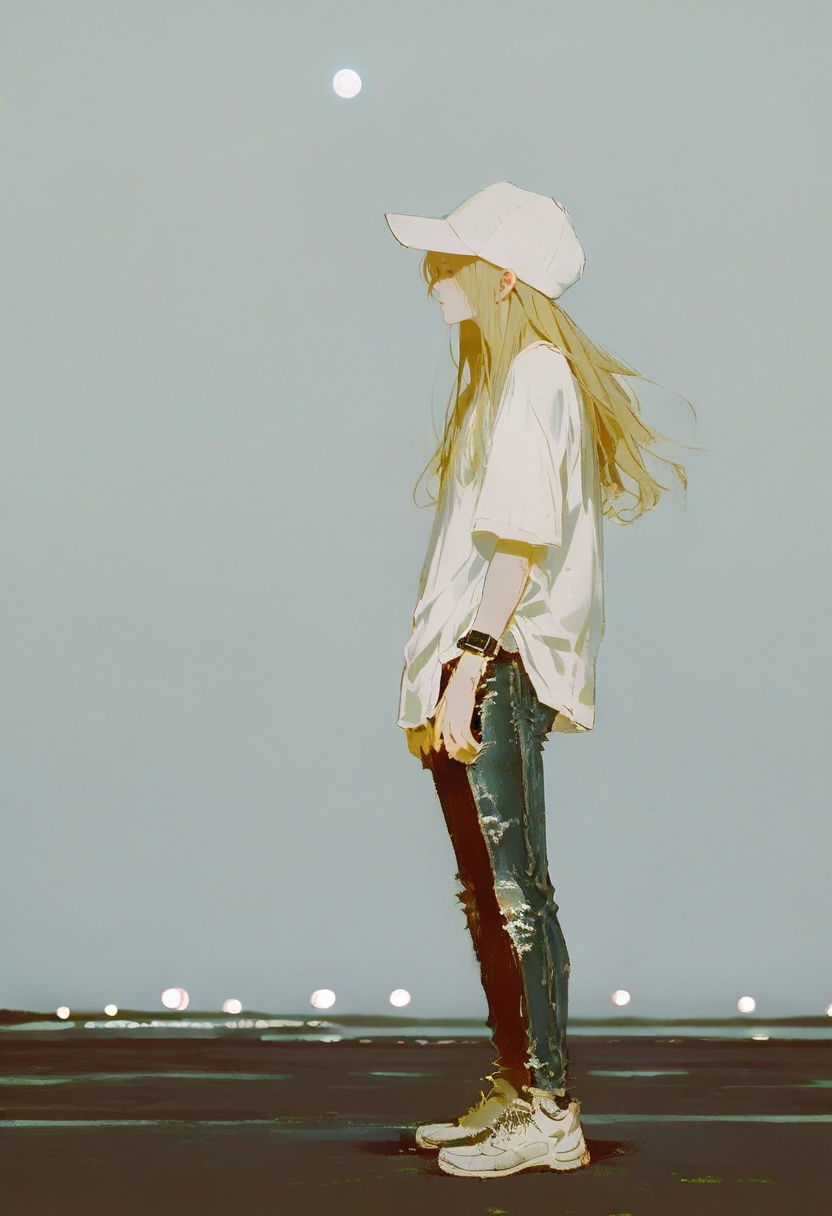 solo,  hat,  long hair on Tensor.Art