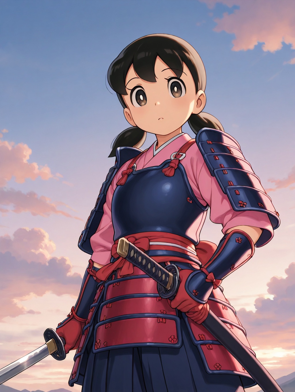 minamoto shizuka,  weapon,  solo on Tensor.Art