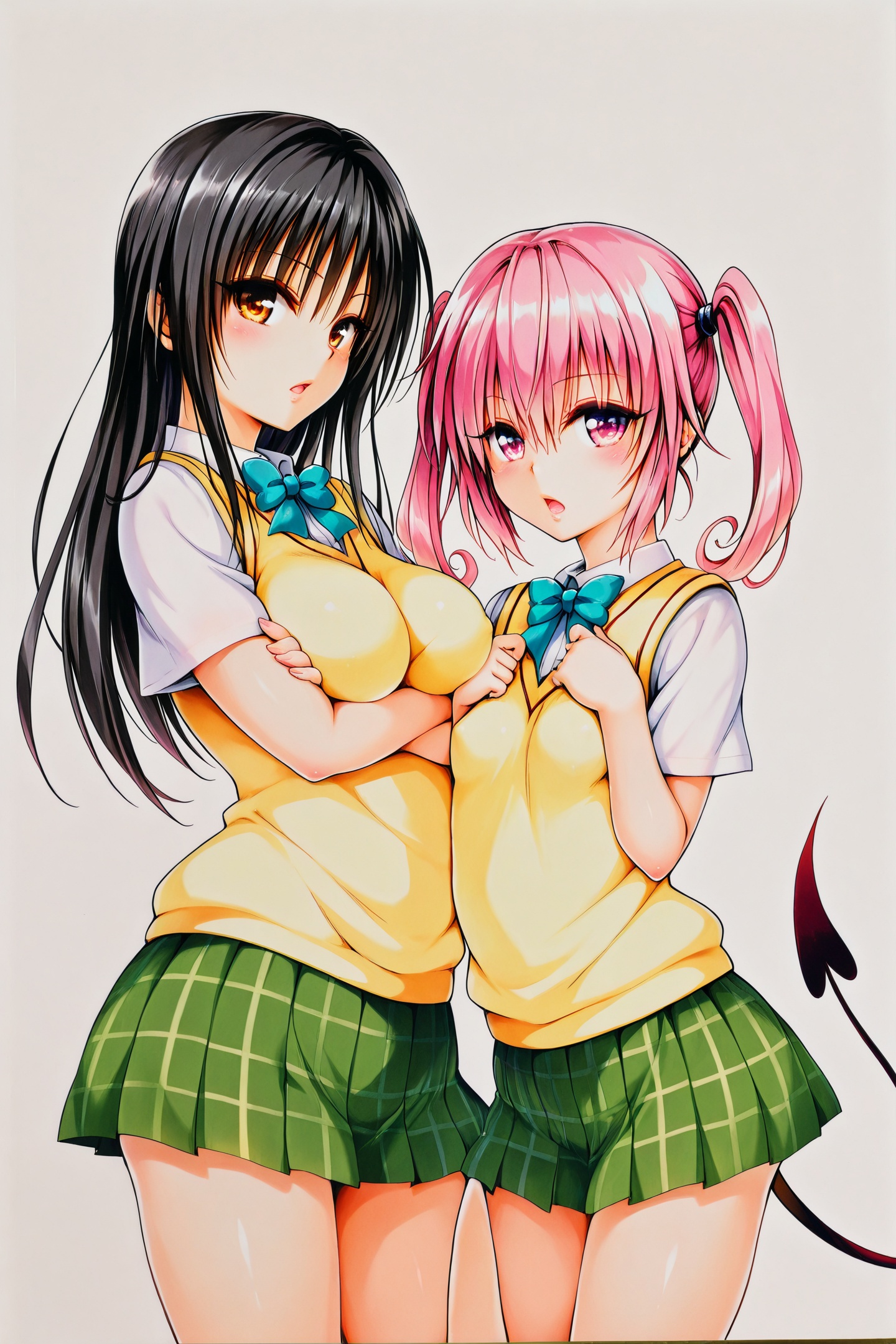 Yabuki Kentarou Style,  2girls,  kotegawa yui on Tensor.Art