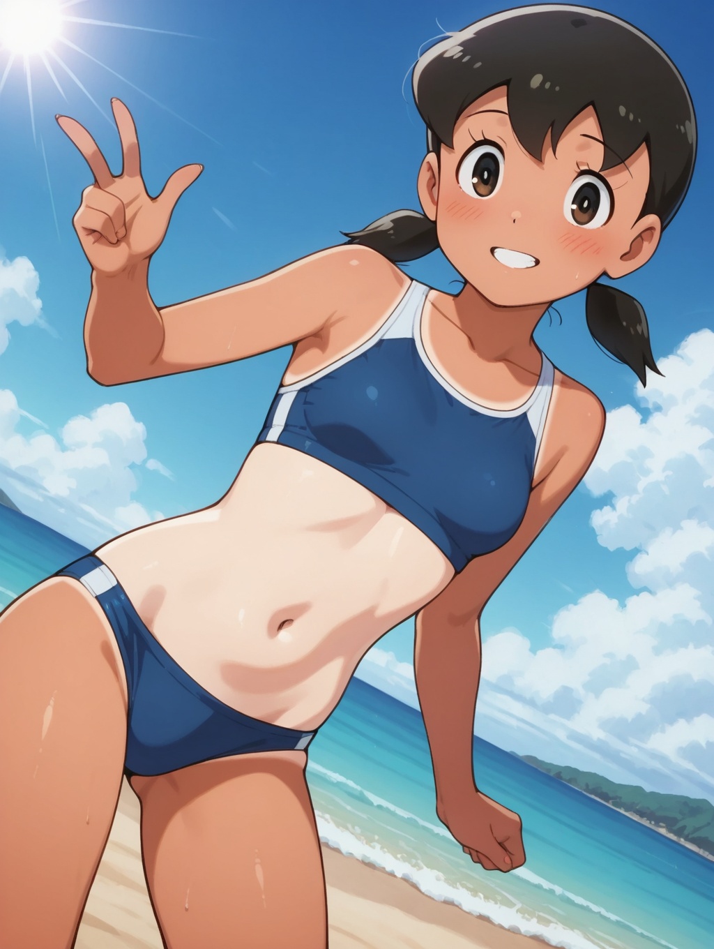 minamoto shizuka,  1girl,  outdoors on Tensor.Art