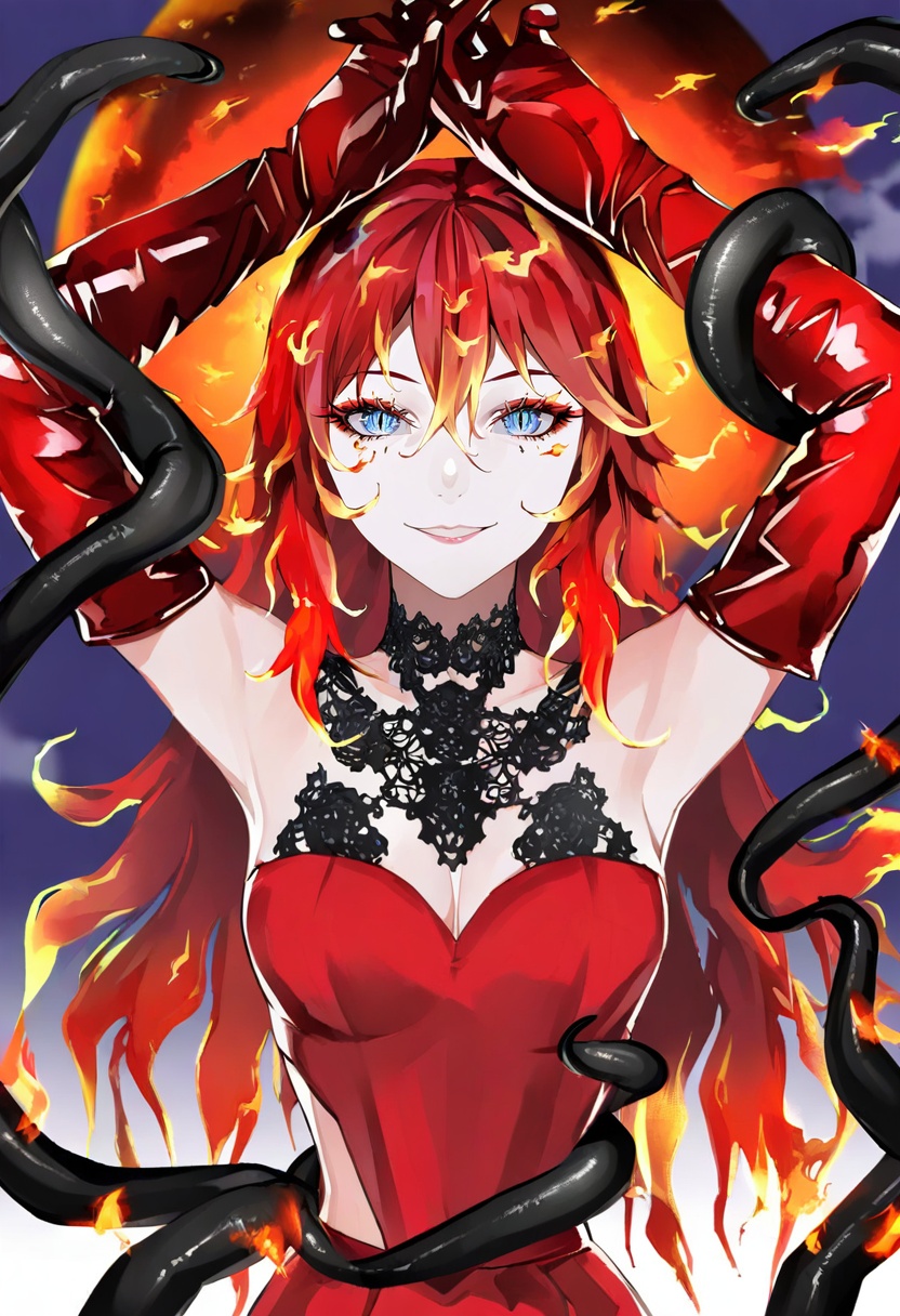 1girl,  gloves,  long hair on Tensor.Art