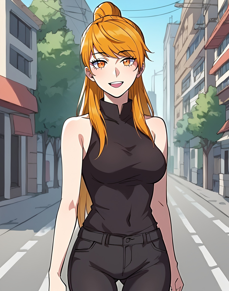 xiao_ninger,  orange hair,  orange eyes on Tensor.Art