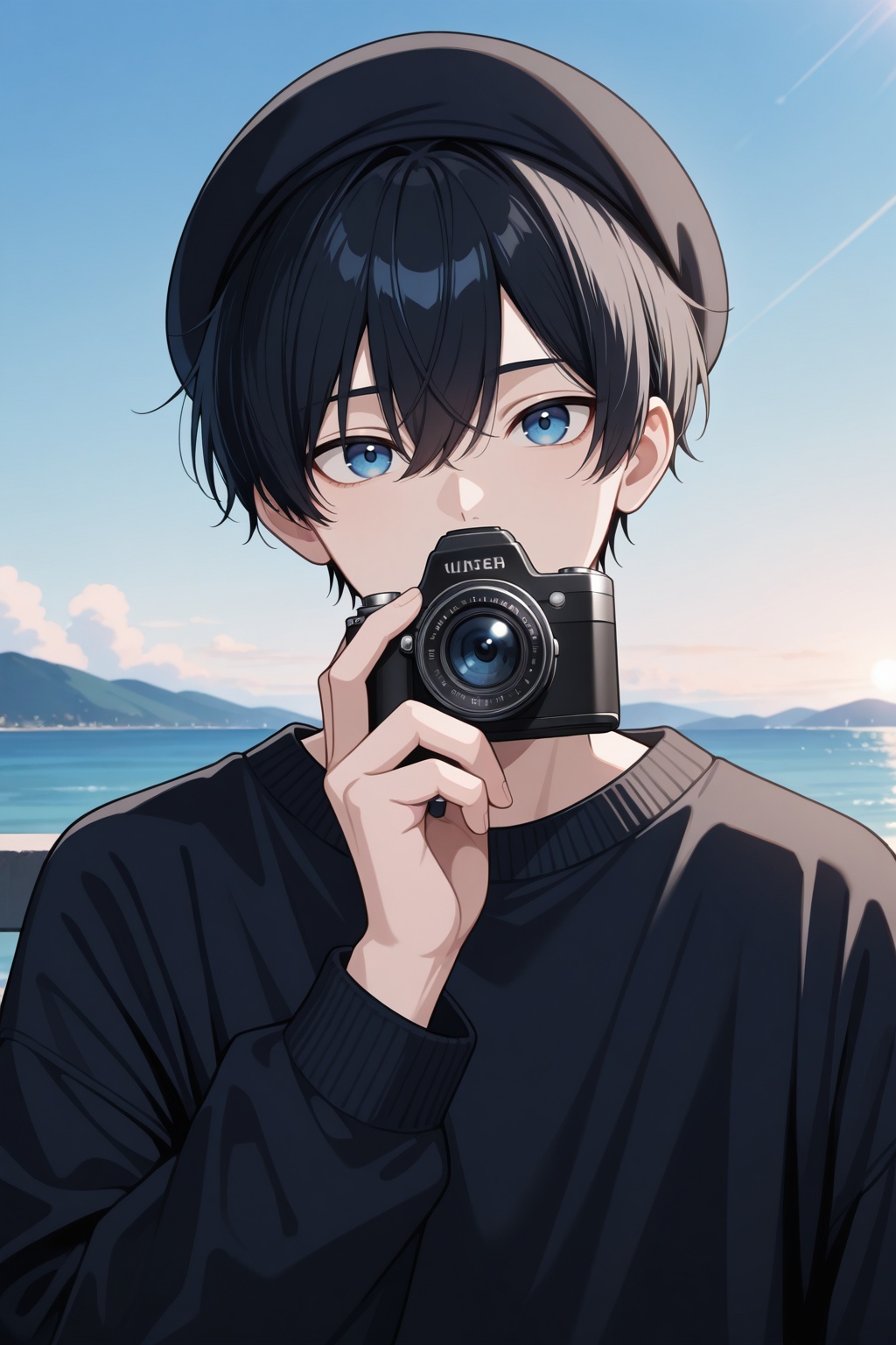 1boy,  alternate_costume,  beret on Tensor.Art