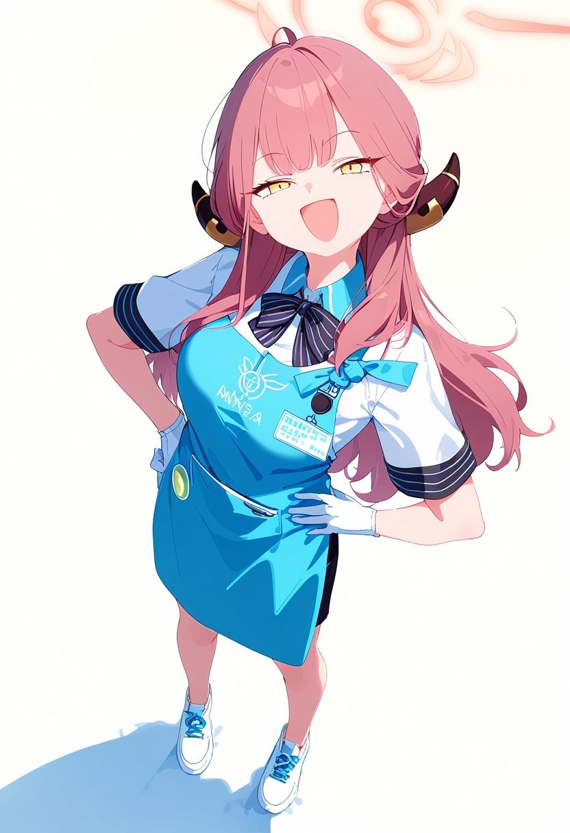 1girl,  :d,  apron on Tensor.Art