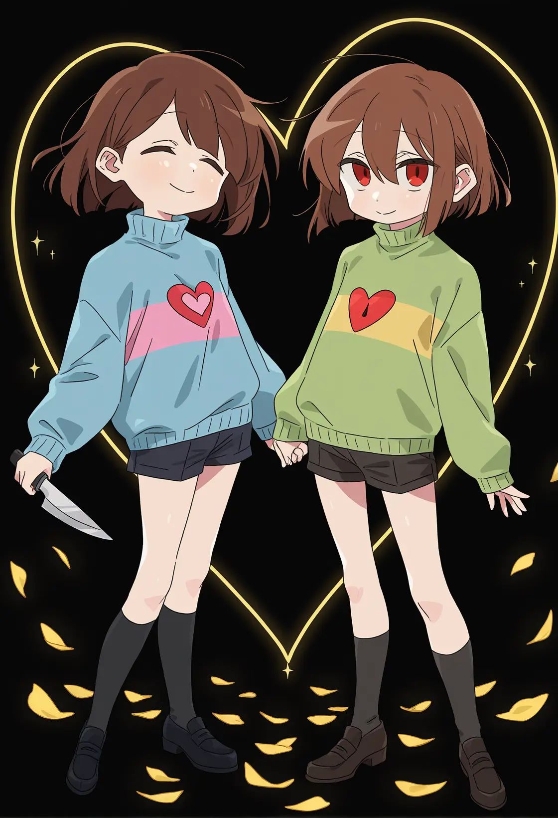 MCNsZe75uy0C,  chara \(undertale\),  frisk \(undertale\) on Tensor.Art