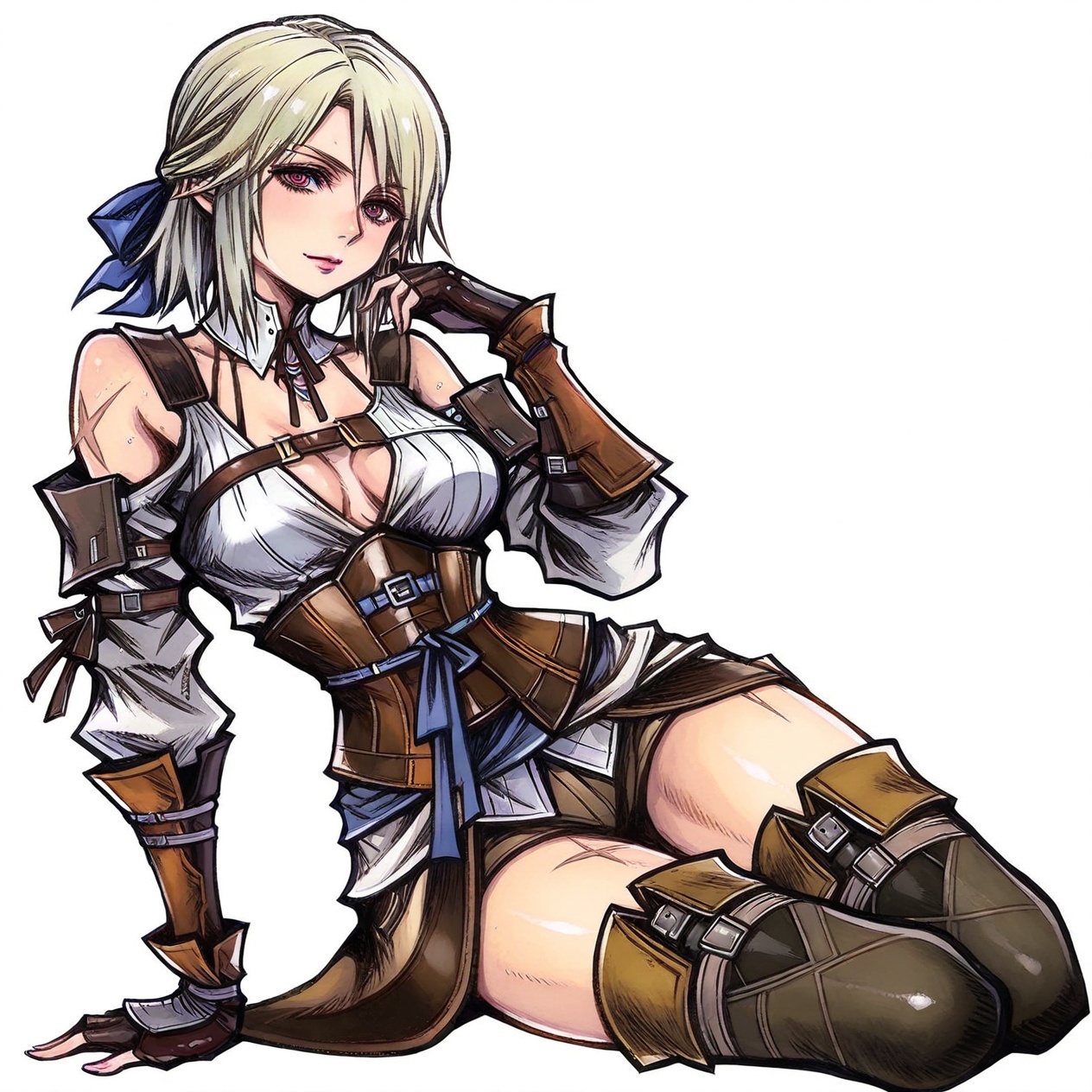 Tetsuya Nomura artstyle,  girl,  mature on Tensor.Art