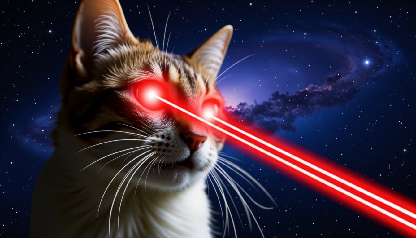 LASERCAT,  LASER CAT,  CAT WITH LASER EYES on Tensor.Art