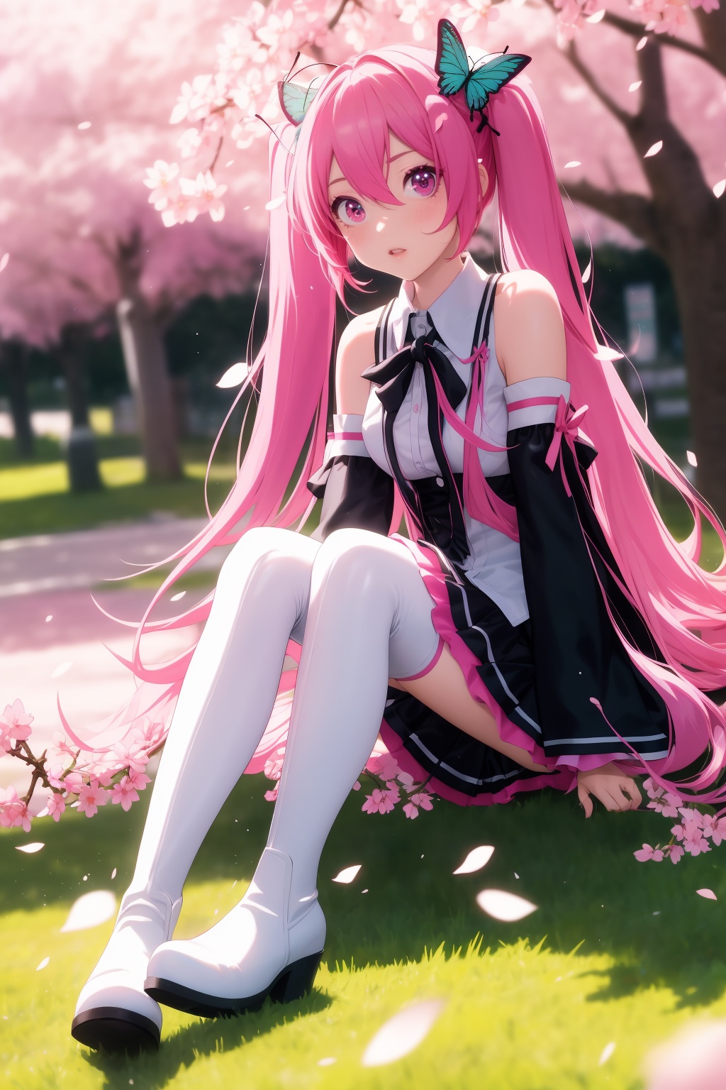 hatsune miku,  sakura miku,  1girl on Tensor.Art