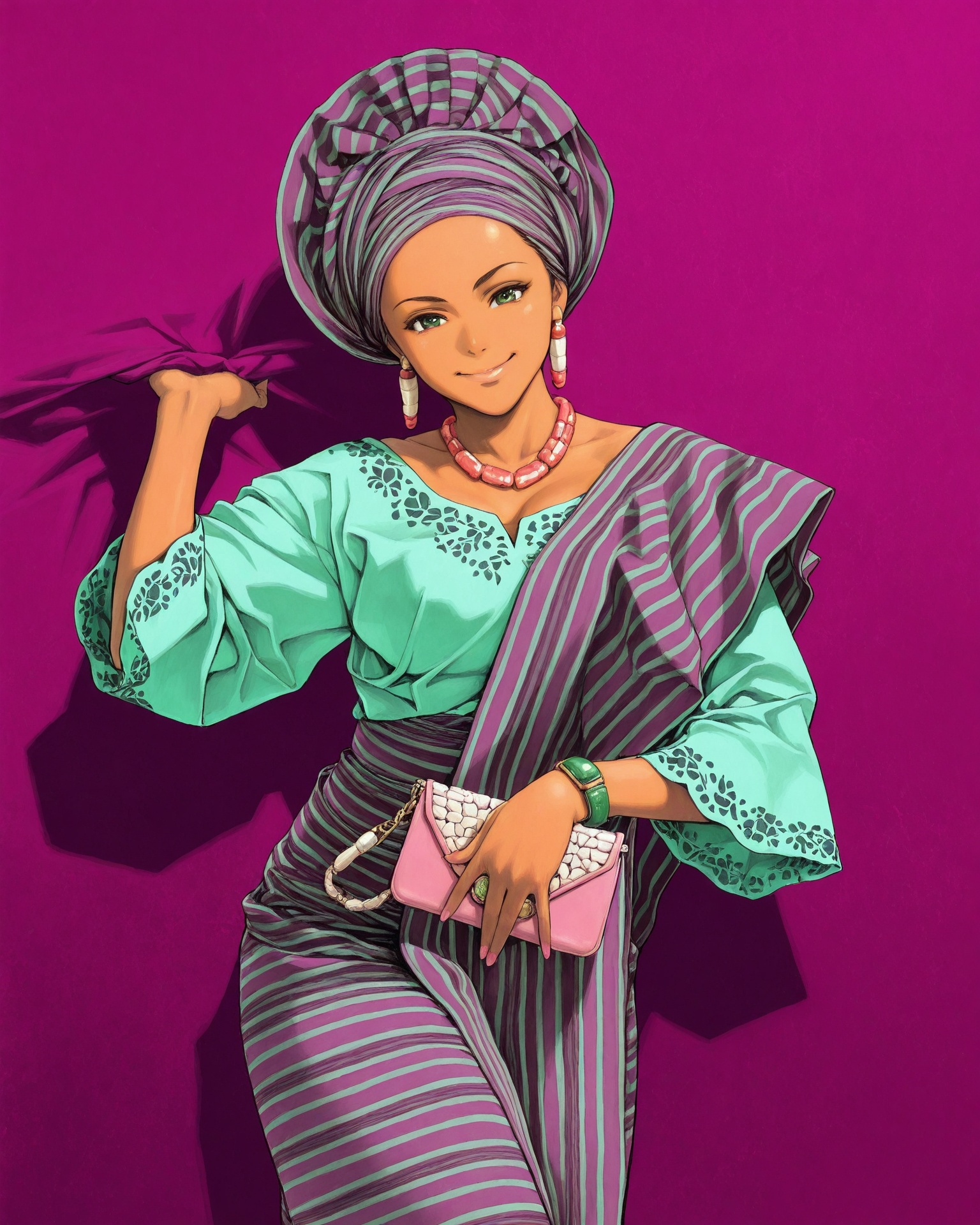 1girl,  asooke,  asooke headdress on Tensor.Art