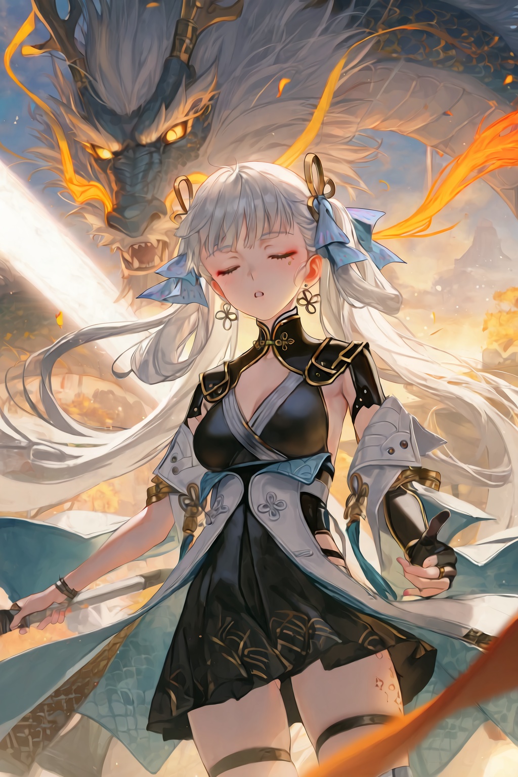 1girl,  jinhsi \(wuthering waves\),  jue \(wuthering waves\) on Tensor.Art