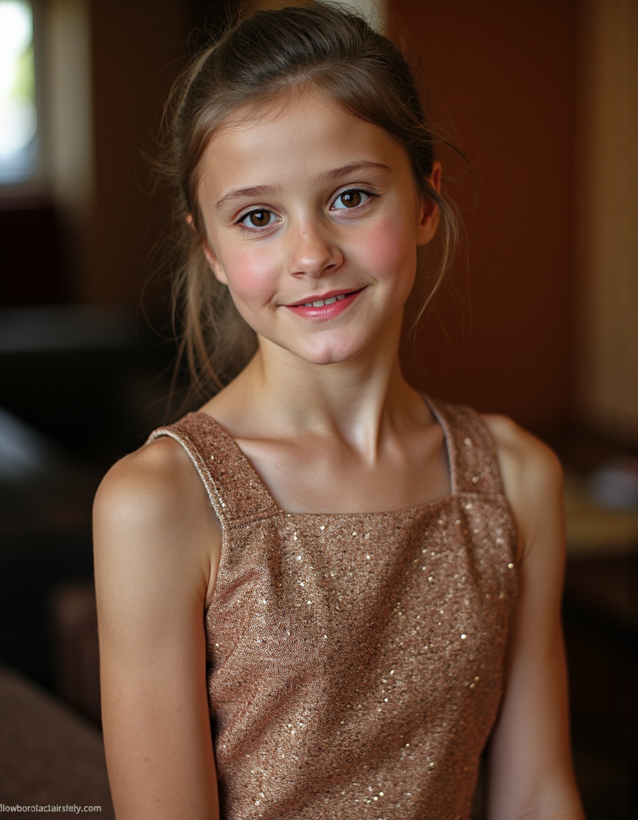 girl,  wearing Glittering cocktail dress on Tensor.Art