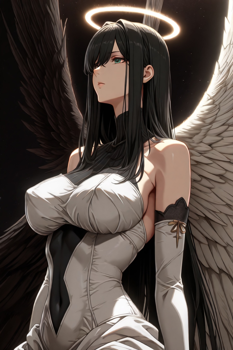 misa suzuhara,  long hair,  black hair on Tensor.Art