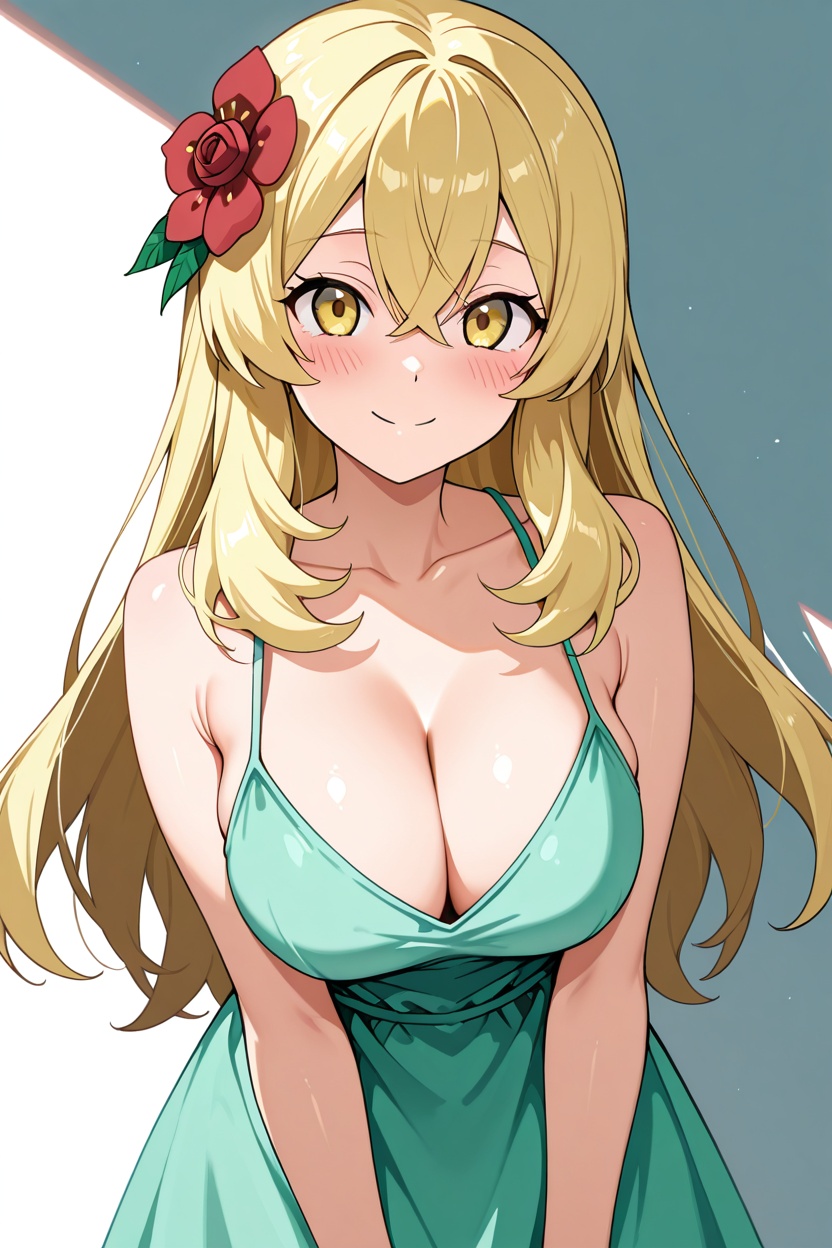 1girl,  black sleeveless dress,  hair between eyes on Tensor.Art