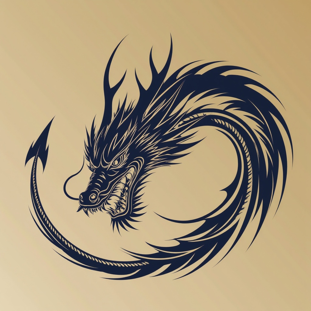 logo,no humans,eastern dragon,teeth,sharp teeth,dragon,horns,simple background,solo,open mouth,