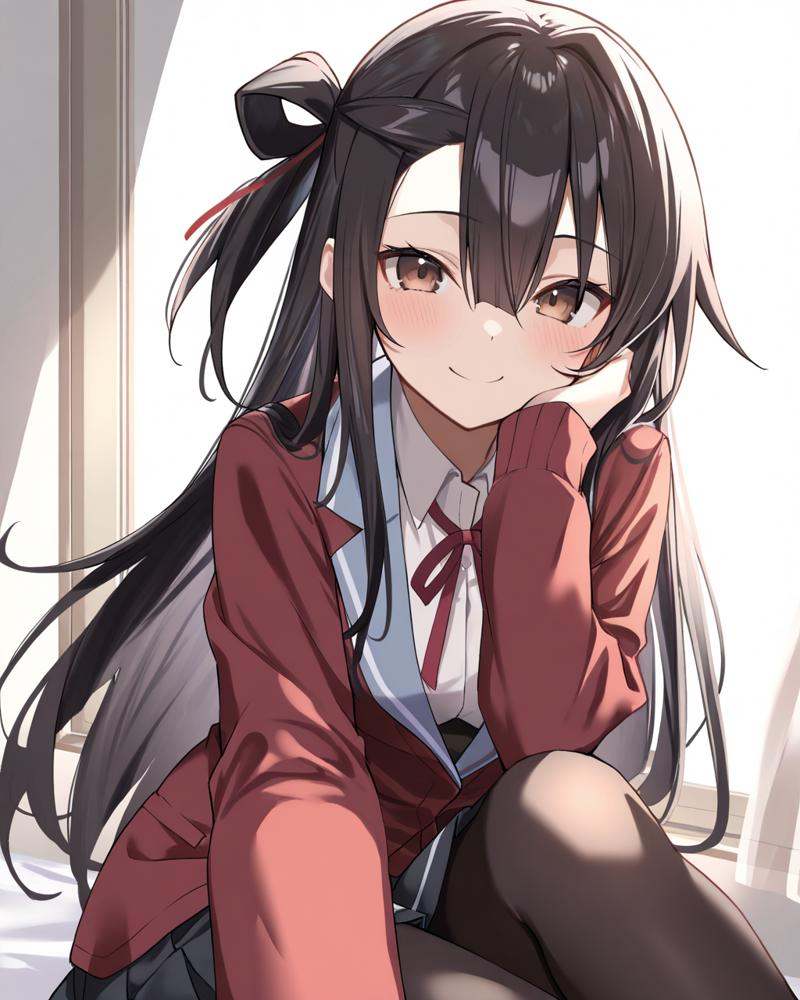 Closed mouth,  smile,  koori chikage on Tensor.Art