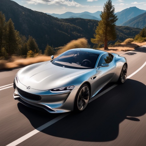 ccar2. This is a high-resolution photograph of a sleek,  positioned in the foreground,  and aerodynamic design with a smoo...