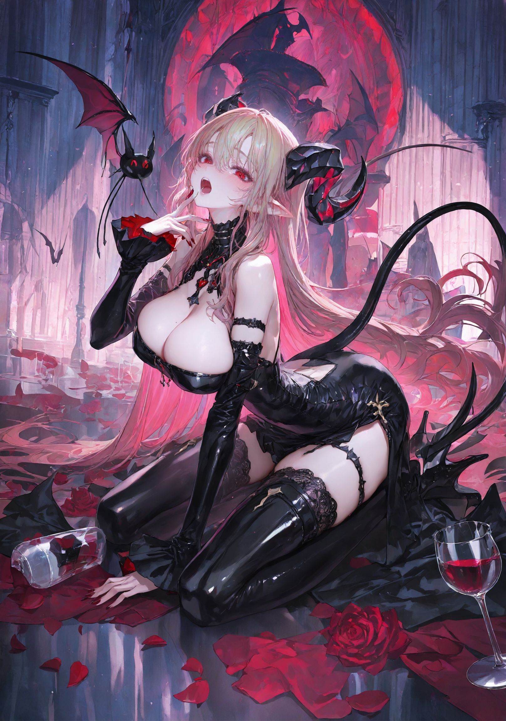 XUER guangying,  long hair,  breasts on Tensor.Art