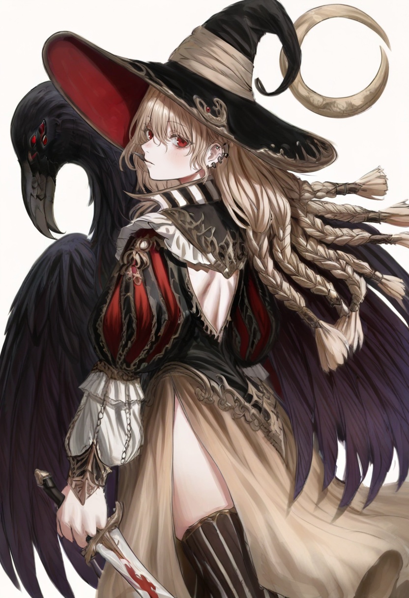 1girl,  witch hat,  hat on Tensor.Art