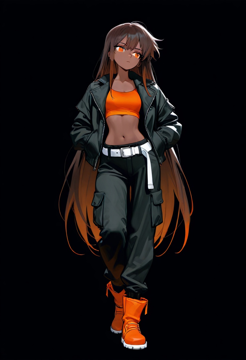 girl,  dark-skinned female,  brown hair on Tensor.Art