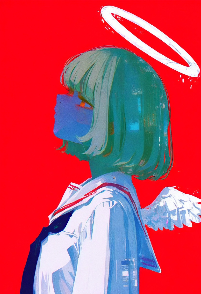 halo,  1girl,  solo on Tensor.Art