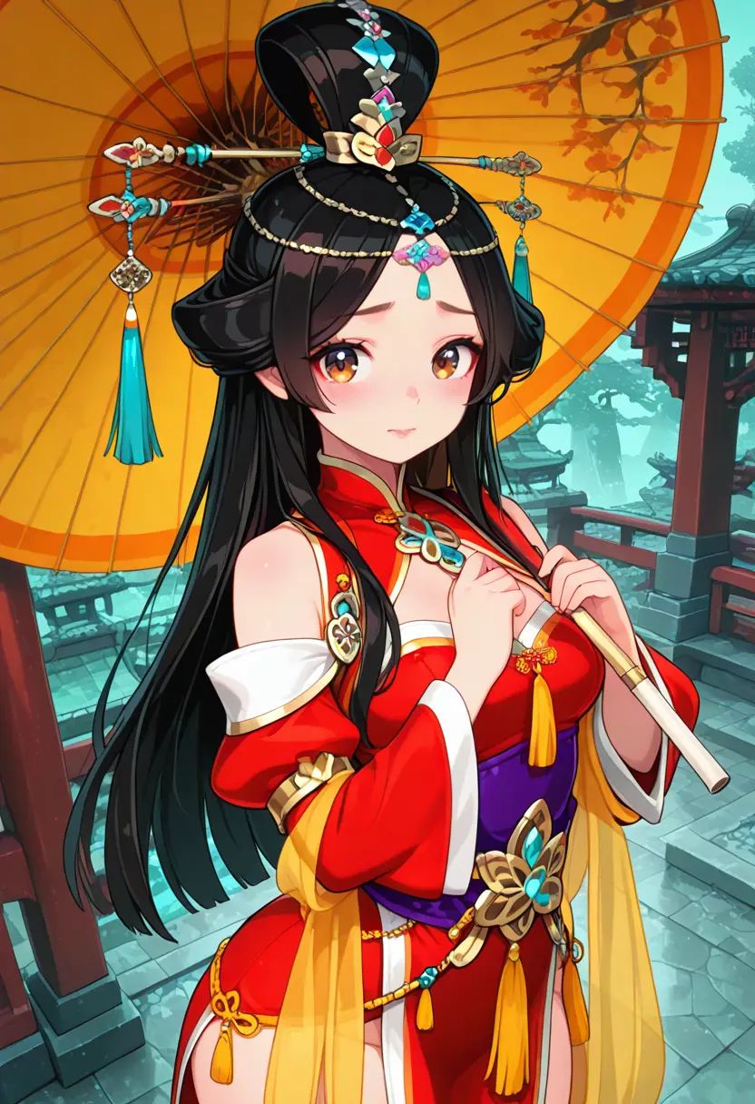1girl,  wangzhaojun,  brown eyes on Tensor.Art