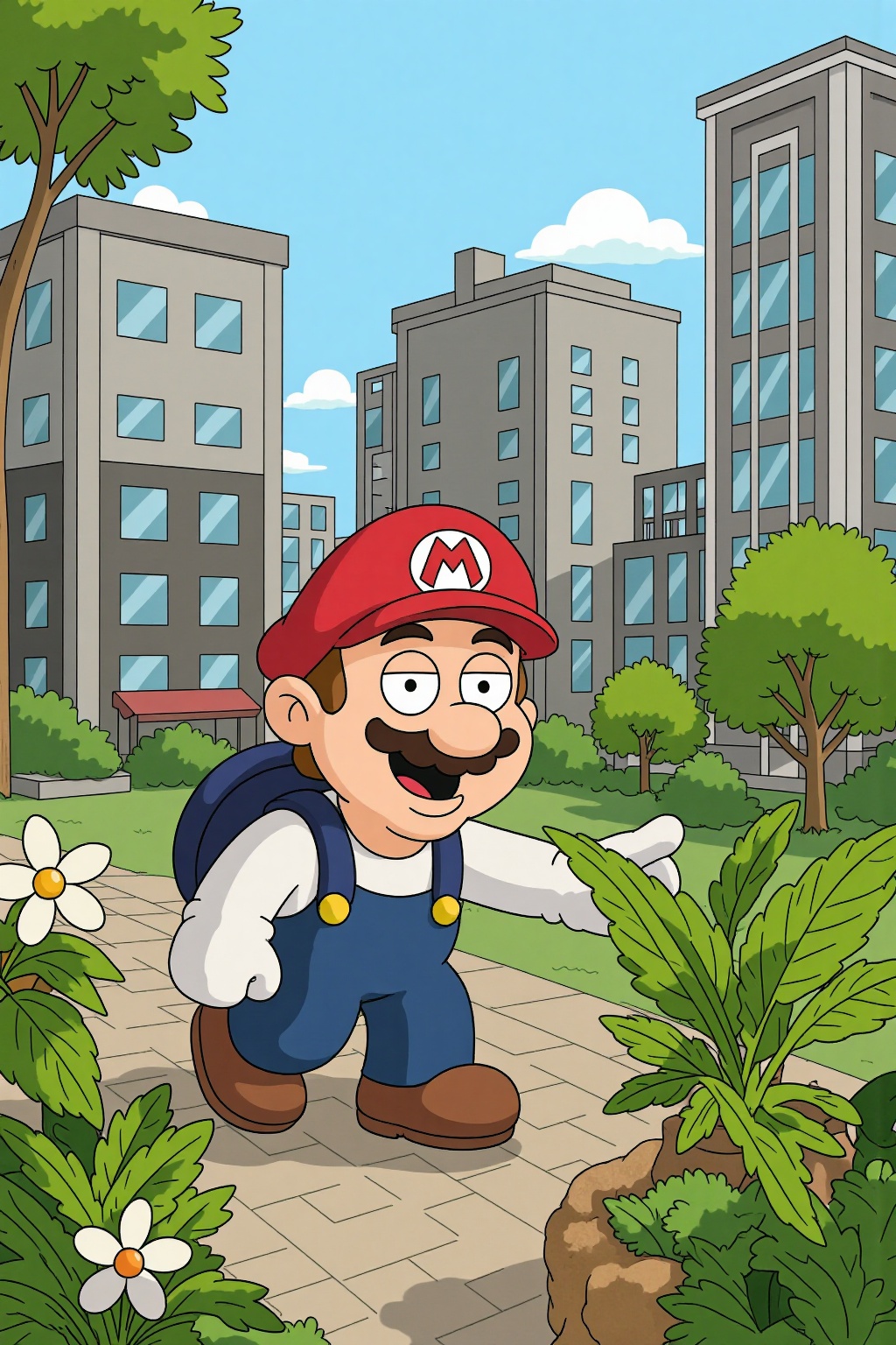 mario,  grin,  in summer on Tensor.Art