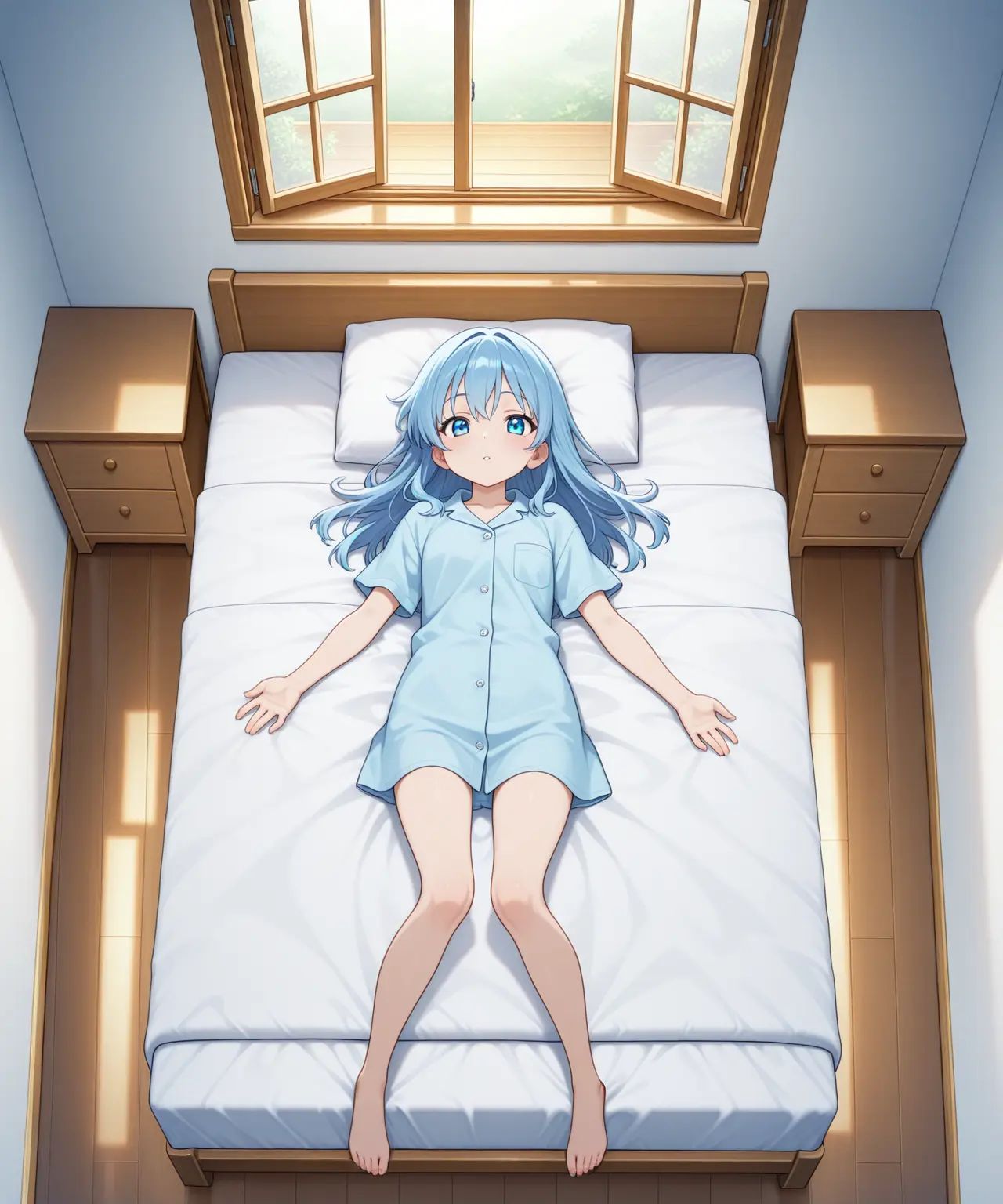 1girl,  blue hair,  blue eyes on Tensor.Art